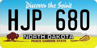 ND license plate HJP680