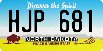 ND license plate HJP681