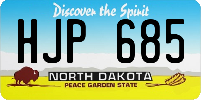 ND license plate HJP685