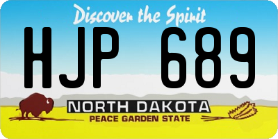 ND license plate HJP689