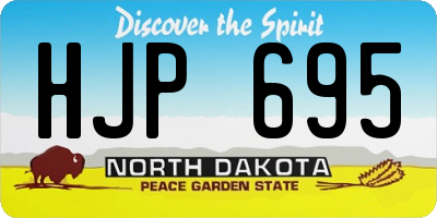 ND license plate HJP695