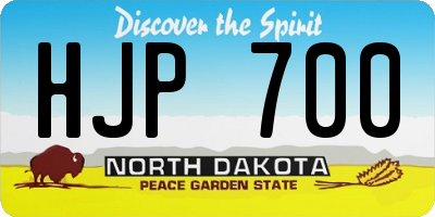 ND license plate HJP700