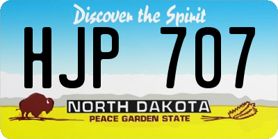 ND license plate HJP707