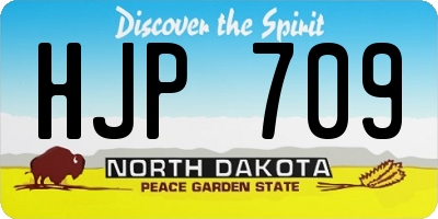 ND license plate HJP709