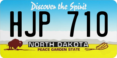 ND license plate HJP710