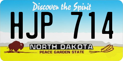 ND license plate HJP714