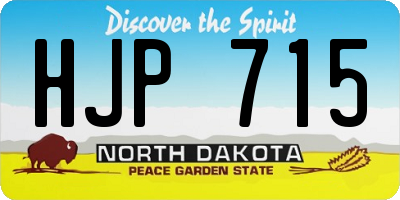 ND license plate HJP715