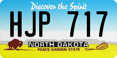 ND license plate HJP717