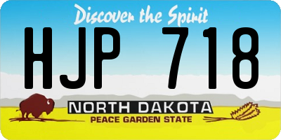 ND license plate HJP718