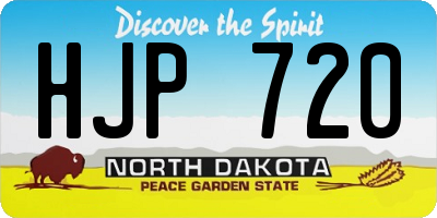 ND license plate HJP720