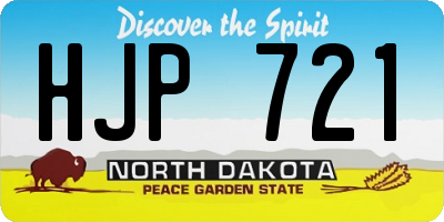 ND license plate HJP721