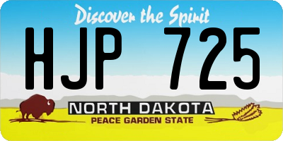 ND license plate HJP725