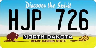 ND license plate HJP726