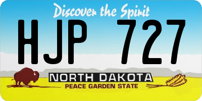 ND license plate HJP727