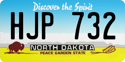 ND license plate HJP732