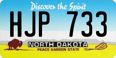 ND license plate HJP733