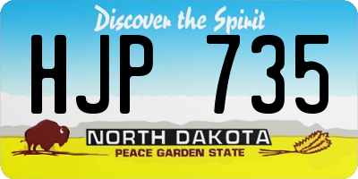 ND license plate HJP735