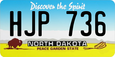 ND license plate HJP736