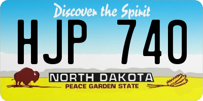 ND license plate HJP740