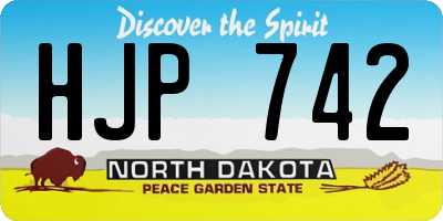 ND license plate HJP742