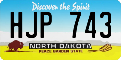 ND license plate HJP743