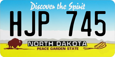 ND license plate HJP745