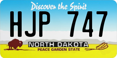 ND license plate HJP747