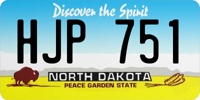 ND license plate HJP751