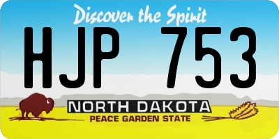 ND license plate HJP753