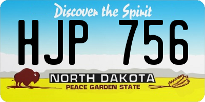 ND license plate HJP756