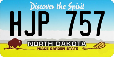 ND license plate HJP757