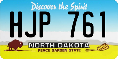 ND license plate HJP761