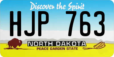 ND license plate HJP763