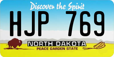 ND license plate HJP769