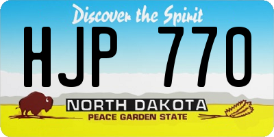 ND license plate HJP770