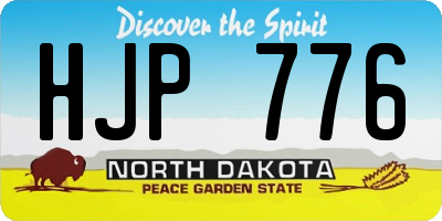 ND license plate HJP776