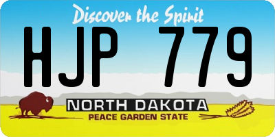 ND license plate HJP779