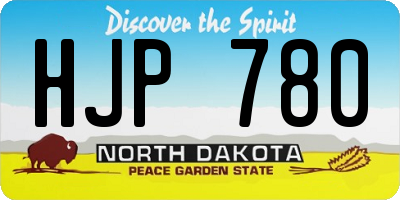 ND license plate HJP780