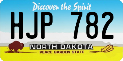 ND license plate HJP782