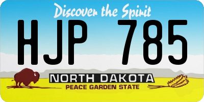 ND license plate HJP785