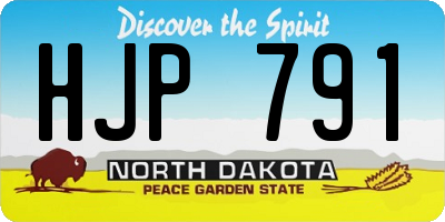 ND license plate HJP791