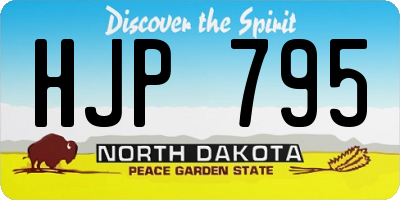 ND license plate HJP795