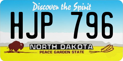 ND license plate HJP796