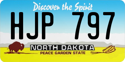 ND license plate HJP797