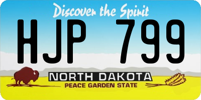 ND license plate HJP799