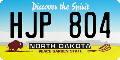 ND license plate HJP804