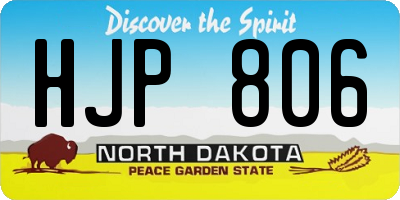 ND license plate HJP806