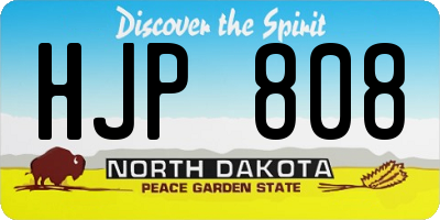 ND license plate HJP808