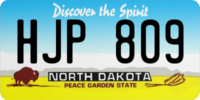 ND license plate HJP809