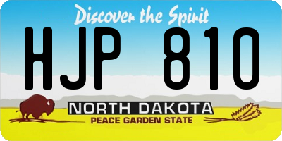 ND license plate HJP810